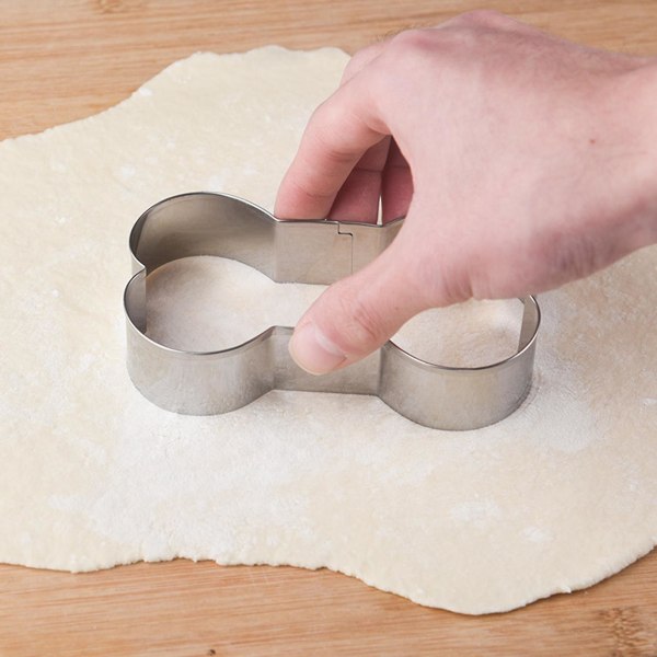 5 stk Cookie Cutter Forms Rustfri, non-stick Gjenbrukbare DIY Dog Bone Mini Cookie Cutter i rustfritt stål Sandwich Cutters