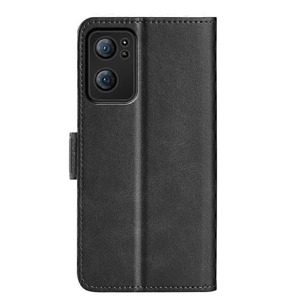Til OPPO Reno7 5G / Find X5 Lite Dobbeltsidet Magnetisk Flip Læder Cover (Sort) Black