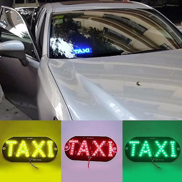 Taxi LED-skiltlys for bil, vindusrute, taxilampe, innvendig signallamp Blue