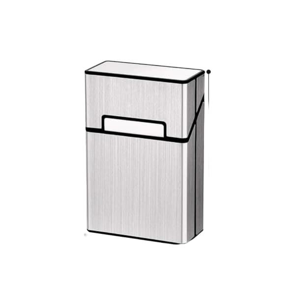 2-pak cigaretetui, aluminium Flip-etui rummer 20