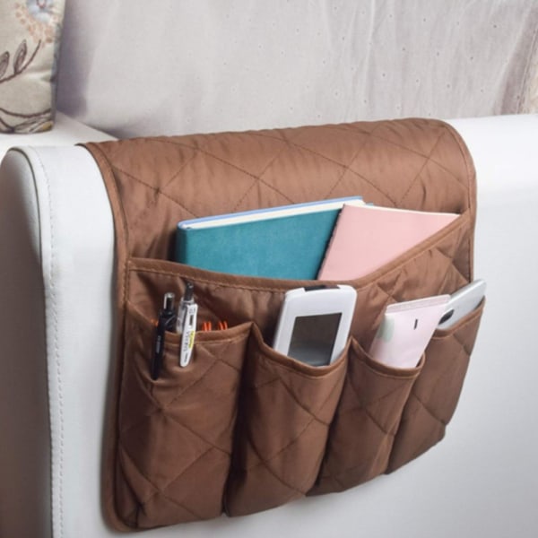 5-taskuinen sohvan säilytys käsinojan organizer Riippuva sänkylaukku Grey