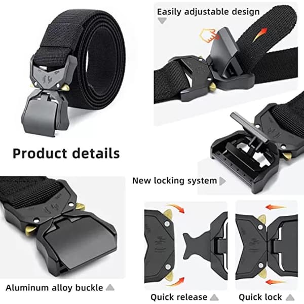 Herre Dale Tactical Stretch Webbing Kraftig Taktisk Bælte -
