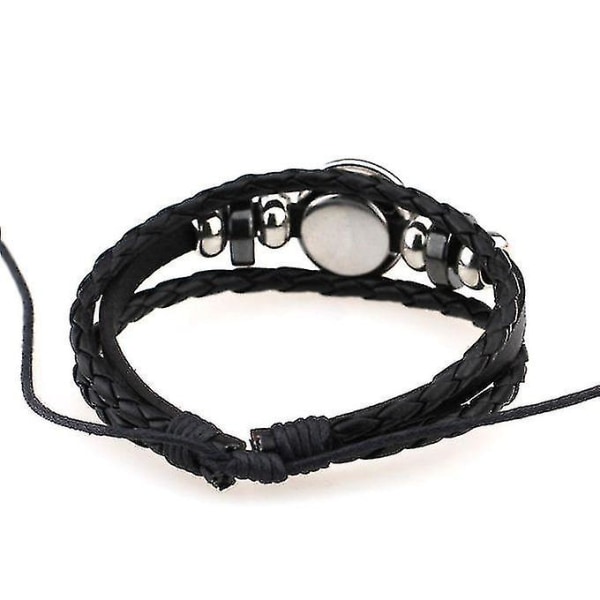 Europæisk og amerikansk håndstrikket, retro diy armbånd Libra Constellation læder punk armbånd