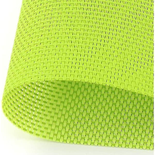 8 kpl lämmönkestäviä vinyylitabletteja, kudottu keittiötableteiksi 45 cm 30 cm, vihreä