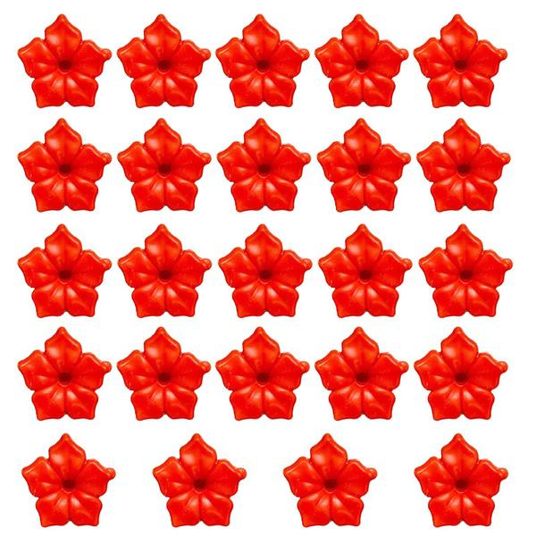 24 stk. Livagtige Håndholdte Erstatningsblomster til Kolibrifoder Plastdele