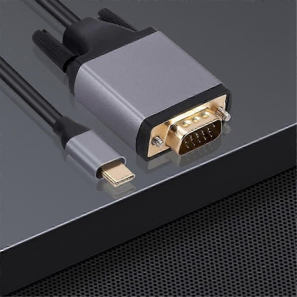 TYPE C til VGA-kabel USB 3.1 til VGA-adapter 10 Gbps HD-skærmkabel til pc-bærbar skærm As Shown