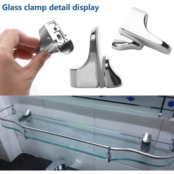 4 delar justerbar glashylla fäste glashylla fäste justerbar glas hylla fäste för trähyllor 3-21mm tjocklek glas