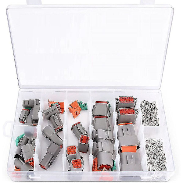 Elektrisk Kabelkontakt, 8 Set 2 3 4 6 8 12 Stift För Deutsch Dt Kontakt Sortimentslåda