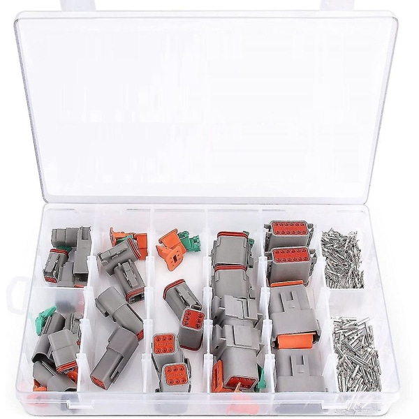 Elektrisk trådkontakt, 8 set 2 3 4 6 8 12 stift för Deutsch Dt Connector Sortiment Kit