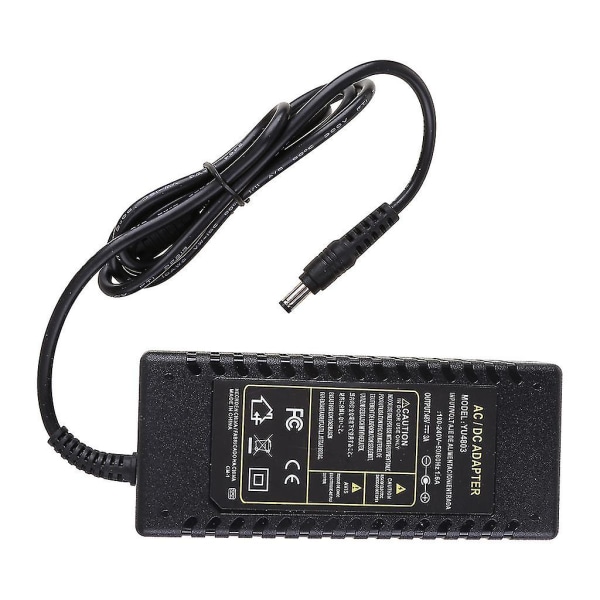 5,5 mm x 2,5 mm strømadapterport AC 100-240V til DC 48V 3A 120W for PoE-svitsj