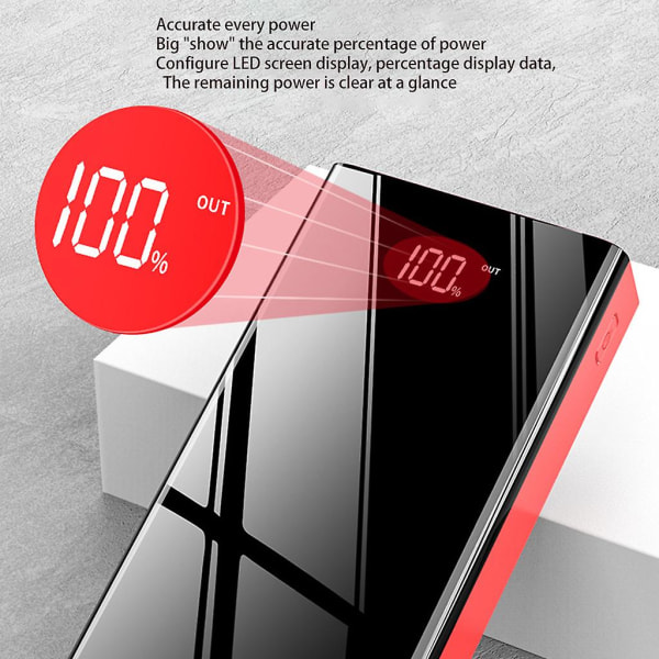 Extern Batteriladdare USB Powerbank 40000mah Power Bank LED-Display