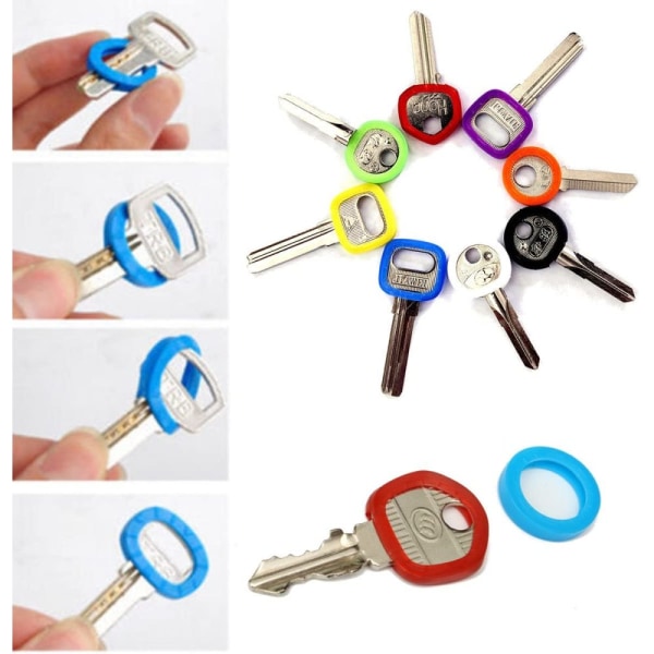 Pakkauksessa 32 cap tags joustava avainkotelo avain