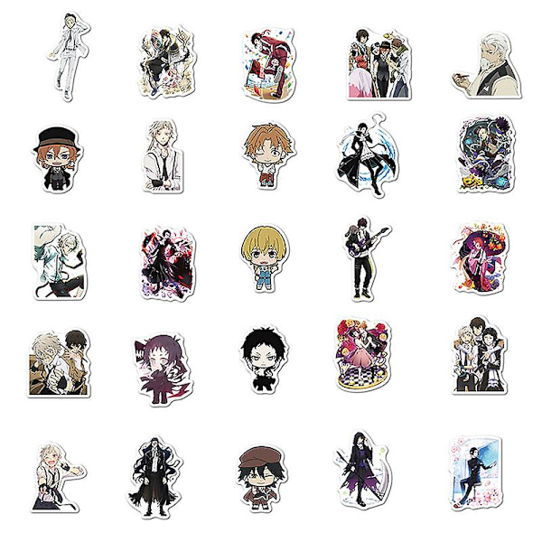 100 stk. Bungo Stray Dogs Klistermærker Anime Klistermærke PVC Graffiti Mærkater Kuffert