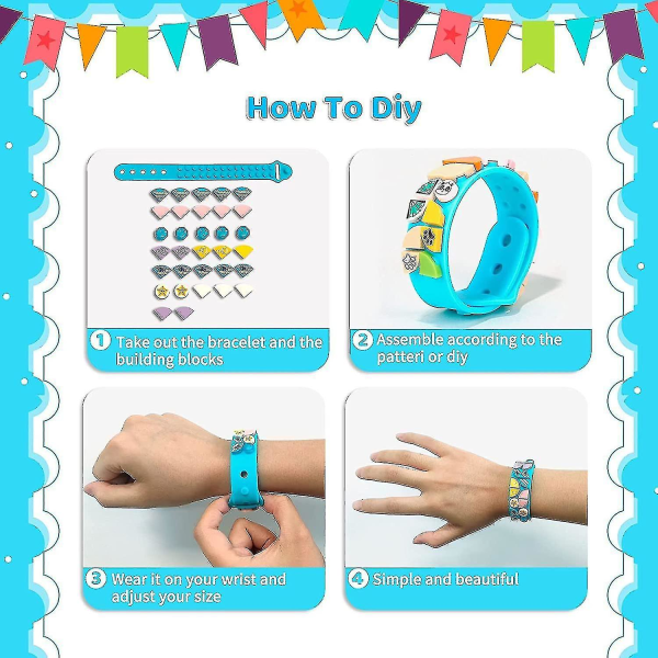 6 Pakke gjør-det-selv-armbånd Perler Smykkesett og håndverk Vennskapsarmbånd Leker For Barn Jenter Gutter Tenåringer