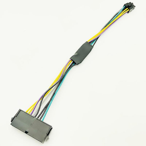 24-nastainen 8-nastaiseen ATX PSU virtakaapeli 3020 7020 9020 Precision T1700:lle, 12 tuumaa (30 cm) Black