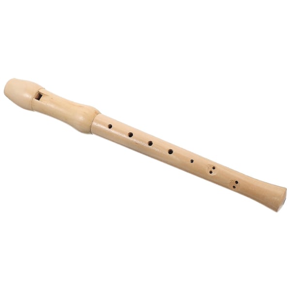 Åttahålsblockflöjt 8-håls sopranblockflöjt Instrument Blockflöjt Barnblockflöjt Beige 30X3X3cm