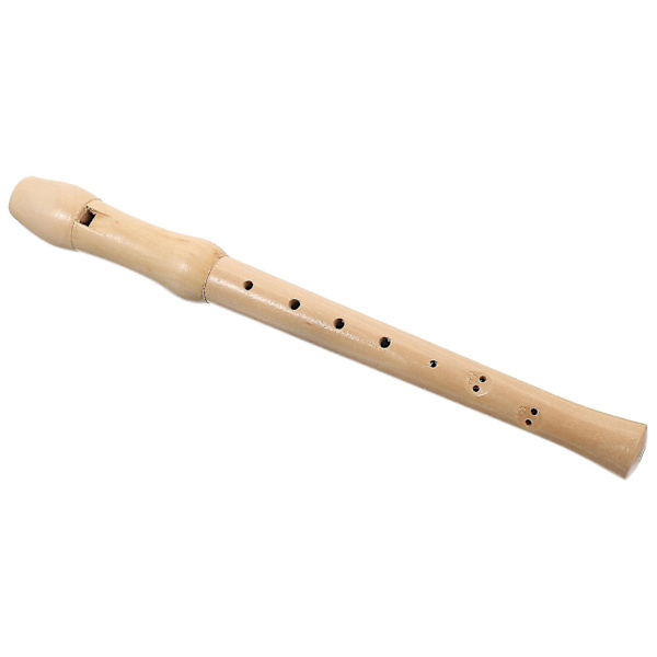 Kahdeksanreikäinen nokkahuilu 8-reikäinen sopraano-soitin Instrumenttinauhuri Huilu Lasten nokkahuilu Beige 30X3X3cm