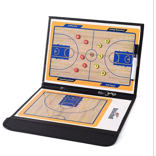 Basketball Coaching Board Coaches Utklippstavle Tactical Magnetic Board Kit med tørr sletting, markør og glidelåspose