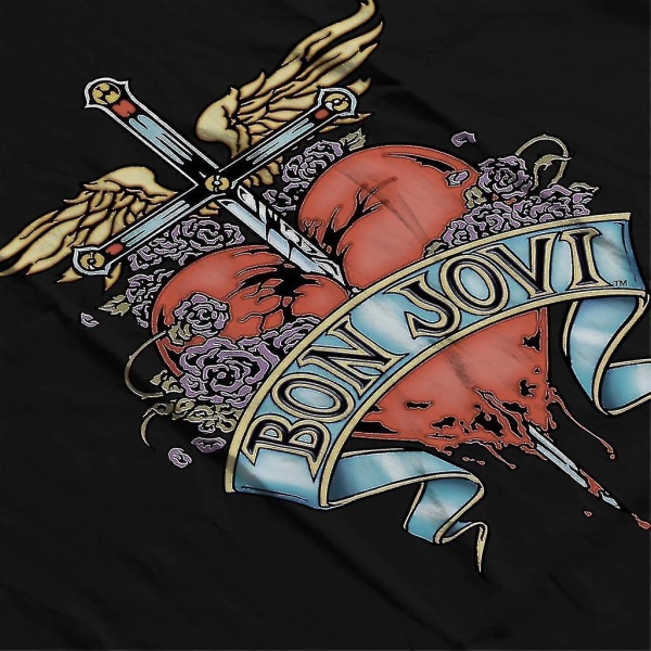 Bon Jovi Heart And Dagger T-skjorte for kvinner Large