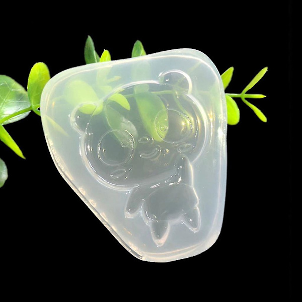Söt Tecknad Panda Björn Hänge Resin Gjutform Silikonform Smyckestillverkning