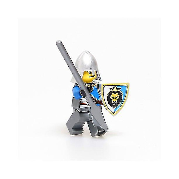 12 st Medeltida Figurer Riddare Minifigur Soldat Actionfigur Byggklossleksaker Barnleksak Presentkollektion