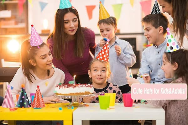 Hatte - Sjovt festkit med 12 C-hatte til børn - og rotter