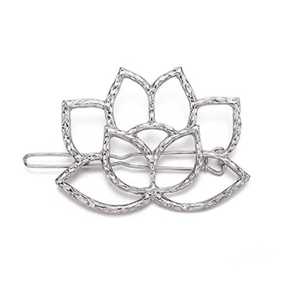 4 kpl Metal Lotus Flower Hiusneula Hiusklipsit Hiustarvikkeet Lotus Art Metal Styled Retro Hiusneula (kulta, hopea)