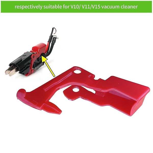 Udskiftning af udløserkontaktknap til V10 V11 SV12 SV14 støvsuger, rød kontaktknapdelesæt