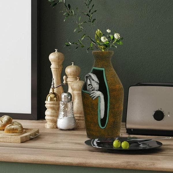 Dekorativ blomvas, innovativ retro vasdesign