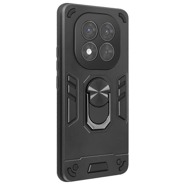 Cover til Redmi Note 14 Pro og 14 Pro Plus Stødsikkert Støtte Ring, Sort