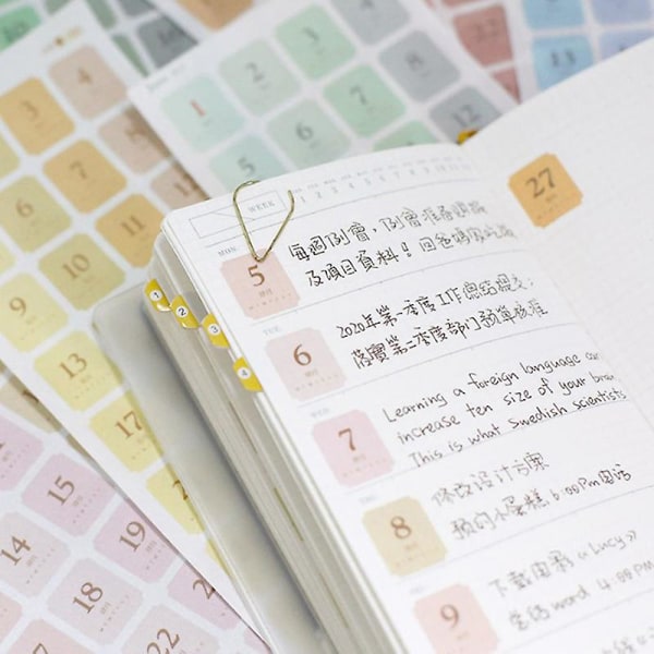 365 Days Dato Stickers 2022 For Dairy Journal Agenda Planner Scrapbooking Label