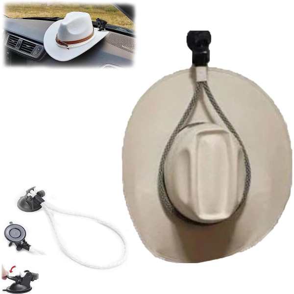 Hatbeslag,cowboyhattebeslag til dit køretøj,cowboyhatteholderstativ til lastbil Suv Car-hold hat form Grey