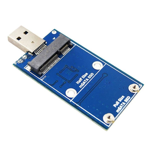 Msata USB 3.0 -kiintolevyadapteri Msata USB -sovitin Ulkoinen SSD -sovitin Tukee 30x30