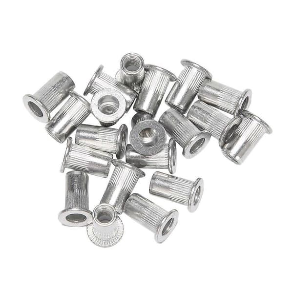 M5 Aluminium Platt Huvud Nitmutter Insatsmuttrar Silverton 60st