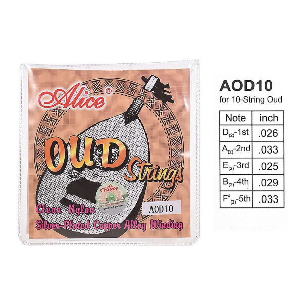 Alice Aod12 12-kielinen Oud- set(gdaebf) Nylon hopeoitu kupariseoksesta käämitettävät soittimien tarvikkeet