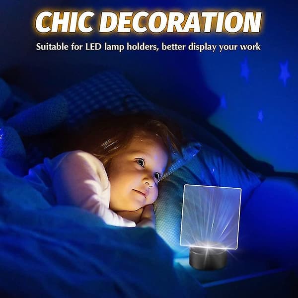 Akrylplade Klar Støbt Til Led Lys Base Bordskilte Diy Display Projekter Håndværk Led Lys Til P