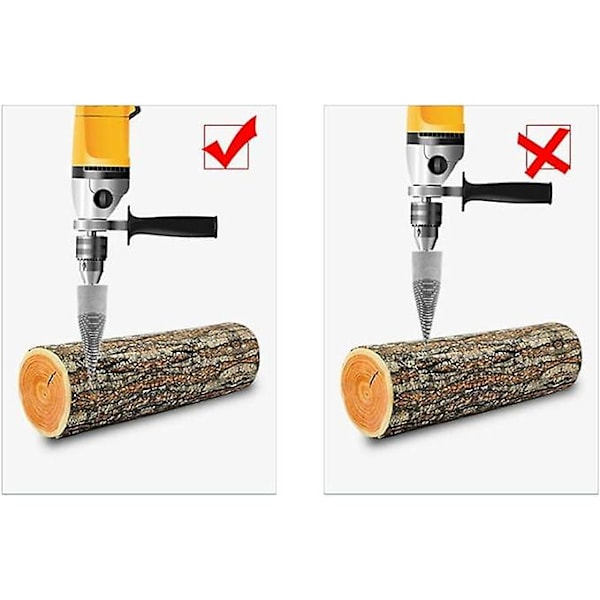 Træbearbejdningsbor til at flække træ Holdbart trækløverbor Kløveskrue Kegle Træslibeværktøj