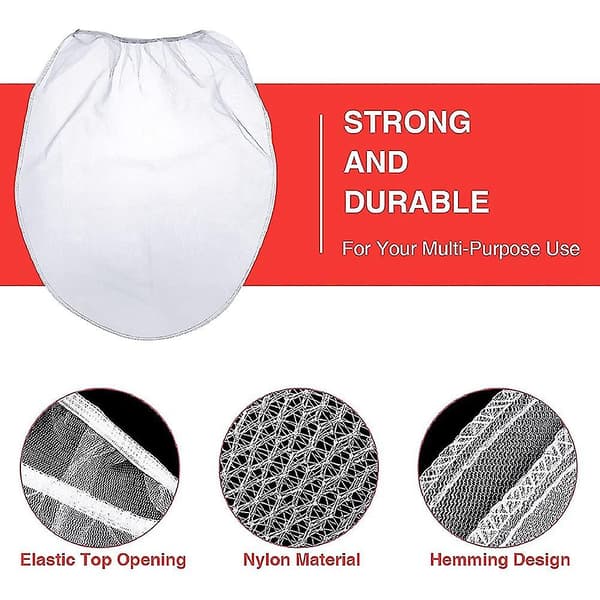 25 stk. 5 gallon elastiske top maling siposer hvide fint mesh pose maling filter pose til hydroponisk White