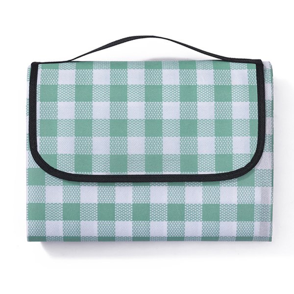 Bärbar picknickfilt Extra Large Outdoor Sandproof Waterpro green square 90*150cm