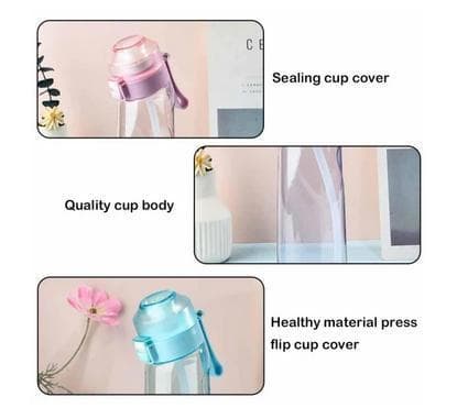 Vattenflaska - 650 ml vattenflaska med smak black