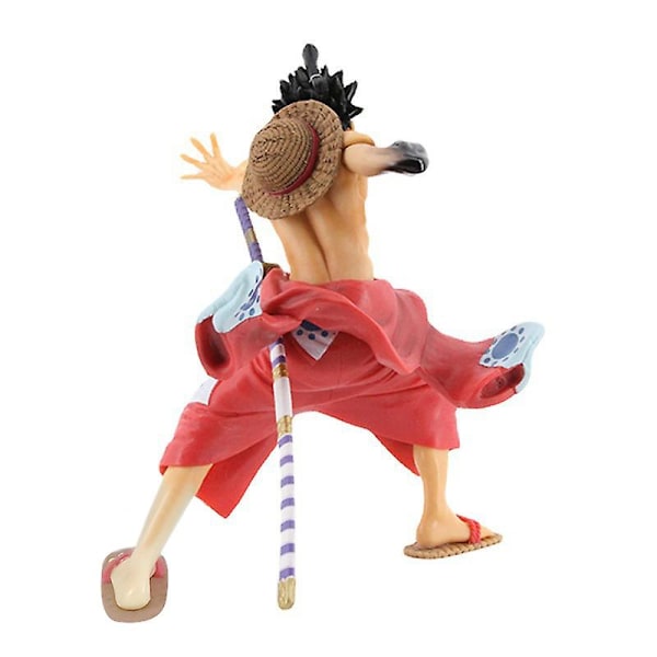 22cm Wanokuni Monkey D. Luffy -figuuri One Piece -toimintafiguurit Varsikorvaus Anime -figuurit PVC -keräilyesineet Lelut Lahja