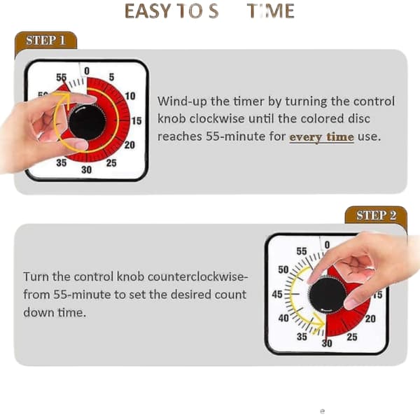 Visuell nedtellingstimer, overdimensjonert visuell timer for klasserom for barn og – PA