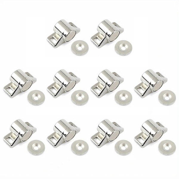 10 kpl Magneettiset Kaapin Ovien Lukot Neodyymimagneettisella Kaapin Lukolla Sulkemisvarusteet Keittiön Kaappeihin Vaatekaappeihin