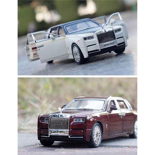 1/24 Mittakaavan Simulaatio Rolls-royce Phantom Automalli Ääni- ja Valotoiminnolla Vedettävä Auto Lelu Koristeeksi Lapsille Ja Aikuisille