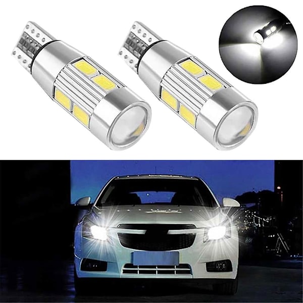 2st T10 W5w 5630 10led Canbus Inget Fel Auto Bil Sido Kil Bredd Lampa