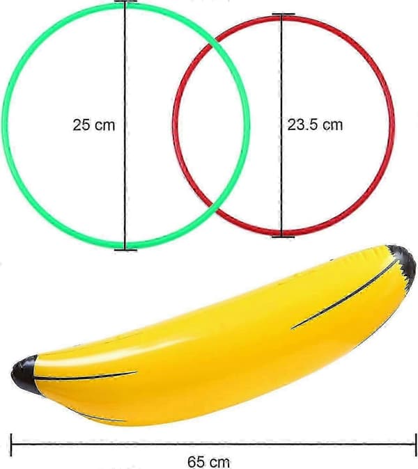 10-pack uppblåsbara bananer gula poolleksaker ringkastningsspel
