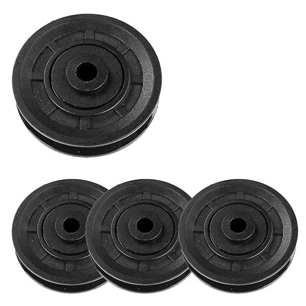 4 stk. Universal 70 mm Diameter Slidstærk Leje Trisse Hjul Kabel Gym Fitness Udstyr Del