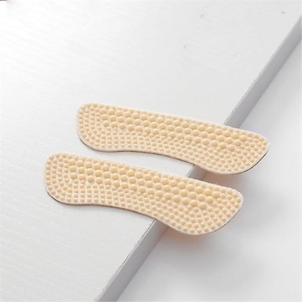 2 par hälgrepp för höga klackar, silikonklackar Klistermärkegrepp för lösa skor Anti-halk Förhindra gnidning av blåsor -xx Beige L