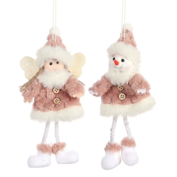 2stk juledekorasjon Angel Doll Anheng Trehengende ornamenter