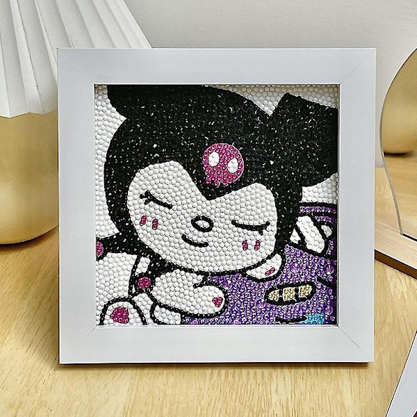 4 st/set Kuromi DIY Diamantmålningskit för Barn Vuxna Nybörjare Gåvor Heminredning